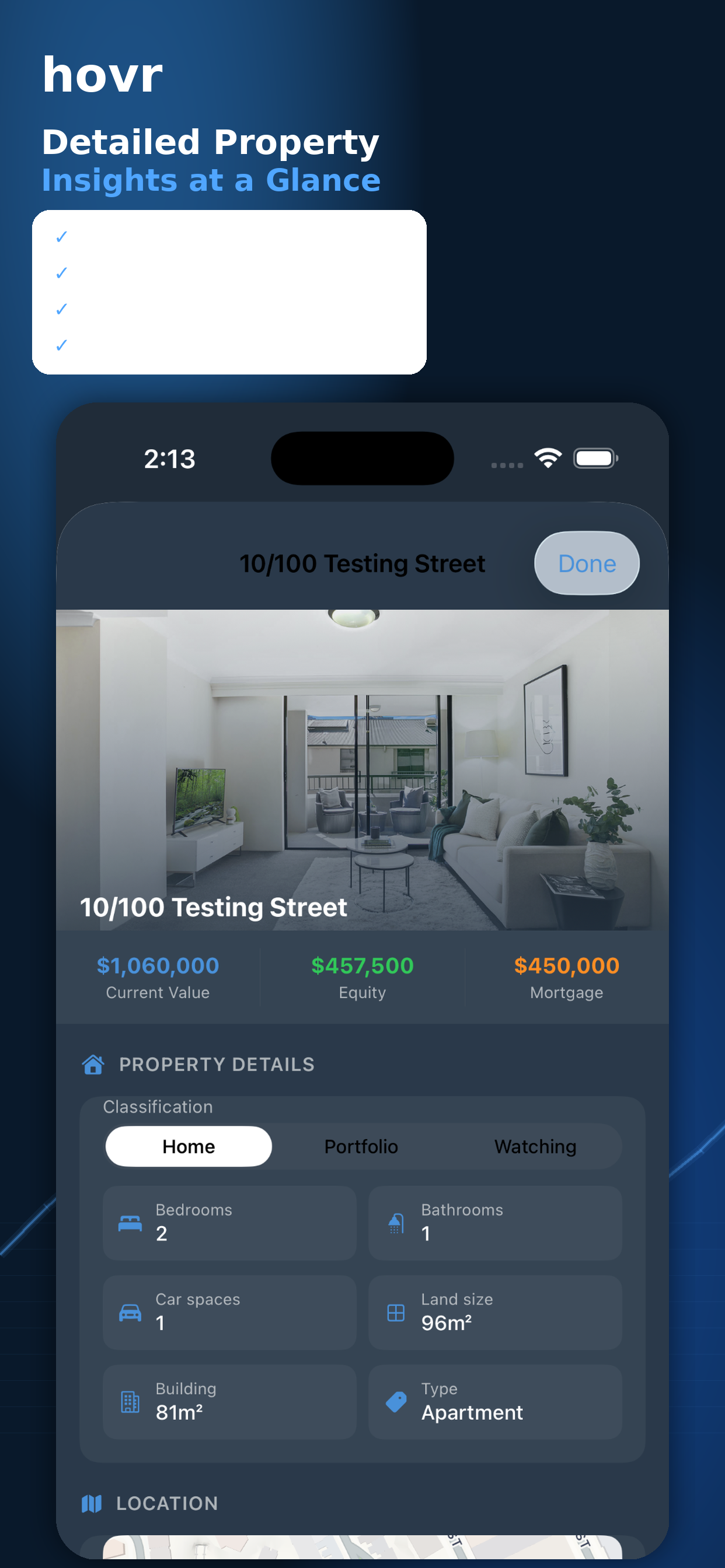 hovr property details screen